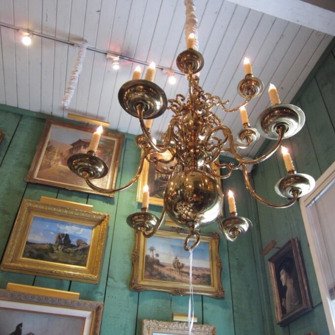 19th Century Flemish 2 Tier Brass Chandelier - Image 3