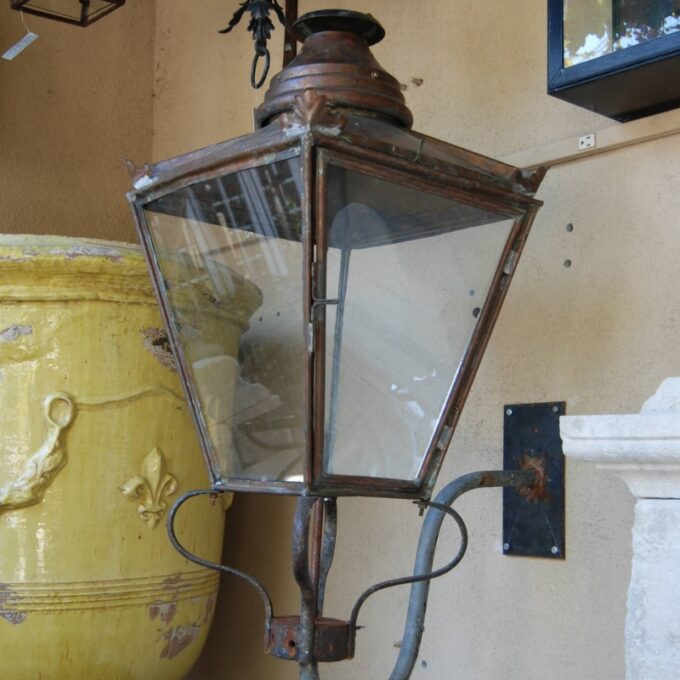Pair Of 19th C. Style Copper and Iron Lanterns - Image 2