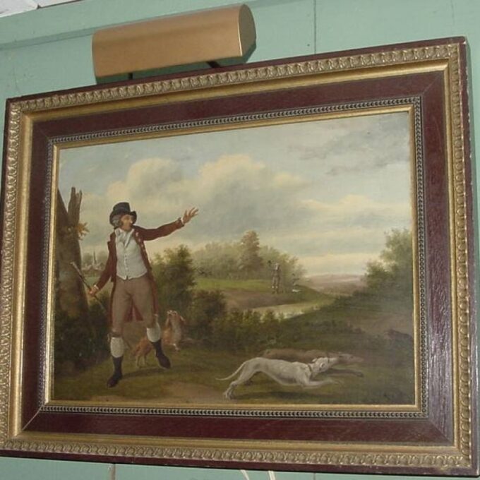 18th C. Dutch Painting Of a hunting Scene