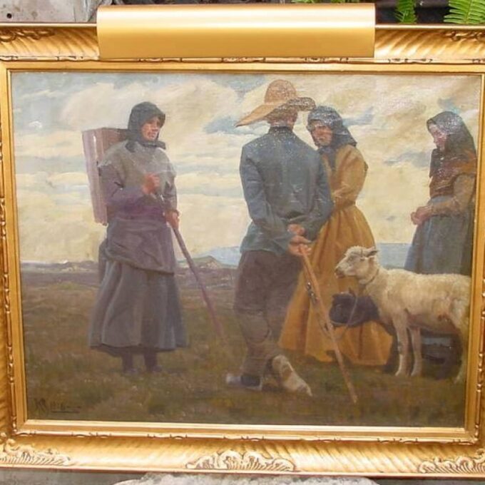 Meeting Of The Shepherds By Knud Sinding