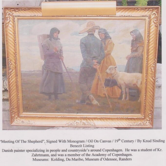 Meeting Of The Shepherds By Knud Sinding - Image 2