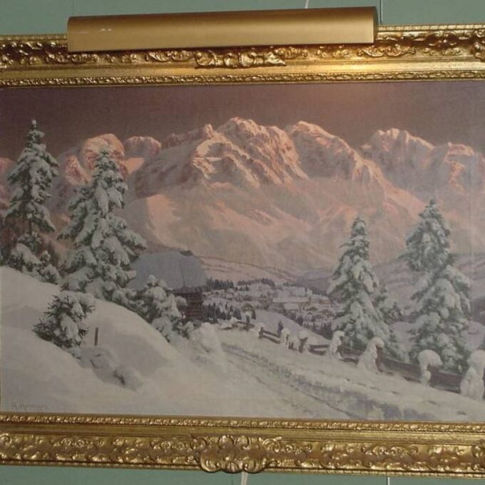 19th C. Winter Landscape By Alois Armegger - Image 2