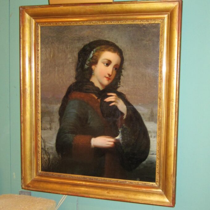 Set Of Four Paintings Depicting The Four Seasons - Image 4