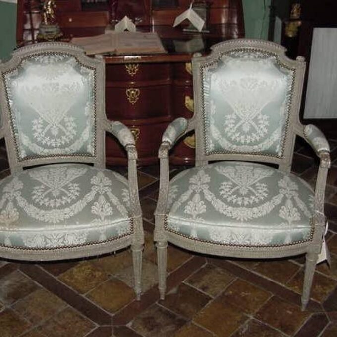 Exceptional Pair Of Louis XVI Fauteuils In Cabriolet 1769
