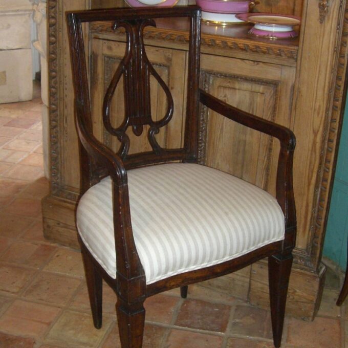 Set Of Four 18th Century Directoire Armchairs