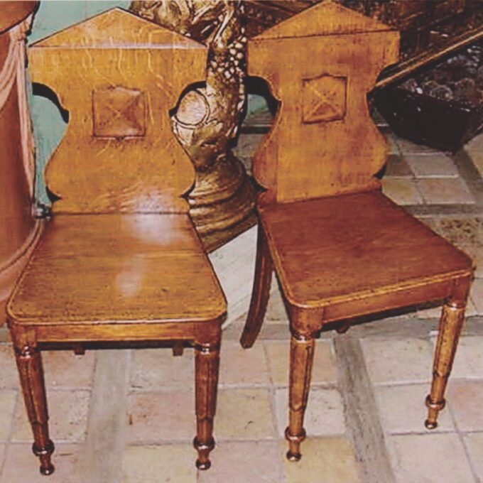 A Pair Of 19th Century Victorian Hall chairs