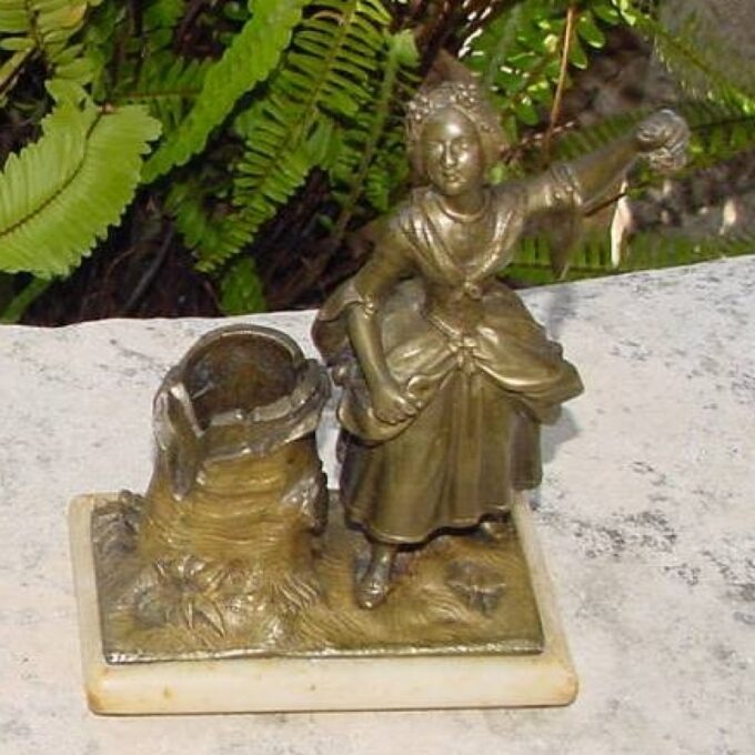 Pair Of 19th Century French Bronzes Of A Shepherd and A Shepherdess - Image 2