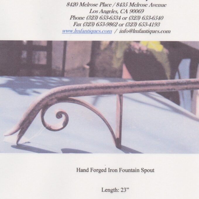Hand Forged Brass Or Iron Fountain Spout - Image 4