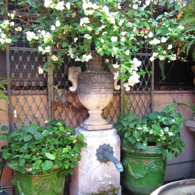Cast Bronze Spout With Escutcheon