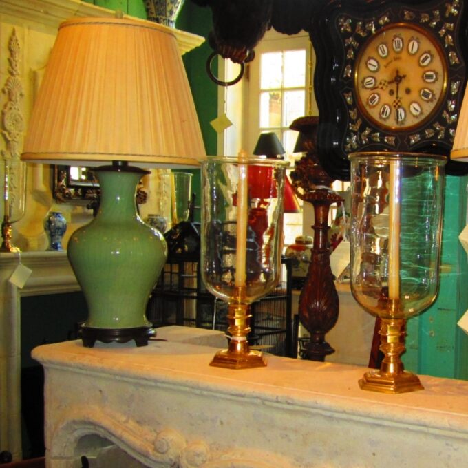 Louis XIV Style Photophore (Hurricanes) Lamps  In Fine Heavy Gold - Image 2