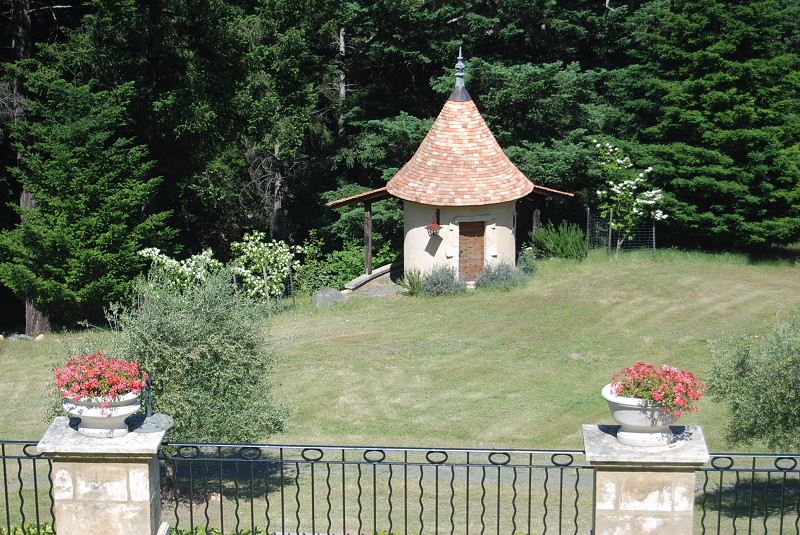 Little Tour Constructed with 18th C. Roof Tile , 18th C. Zink Finial , the Door is 17th C. and an 18th Century Window 'Oeil De Boeuf'