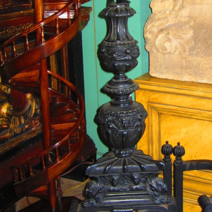 Very Good Pair Of Bronze Renaissance Revival Andirons - Image 3