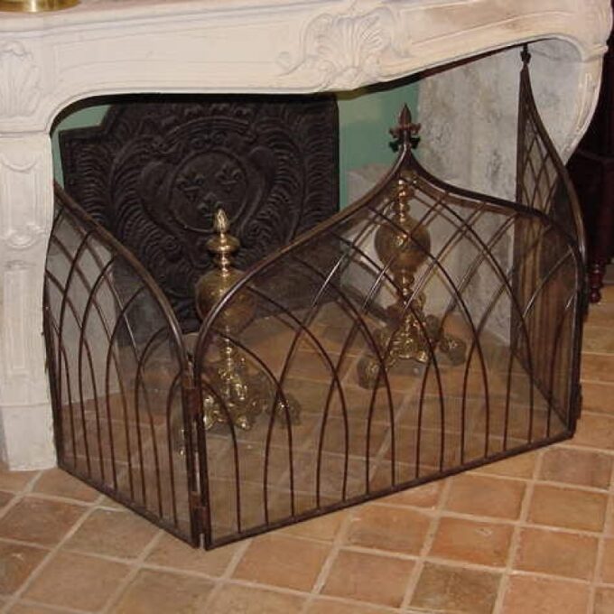 Neo Gothic Style Charles X Firescreen