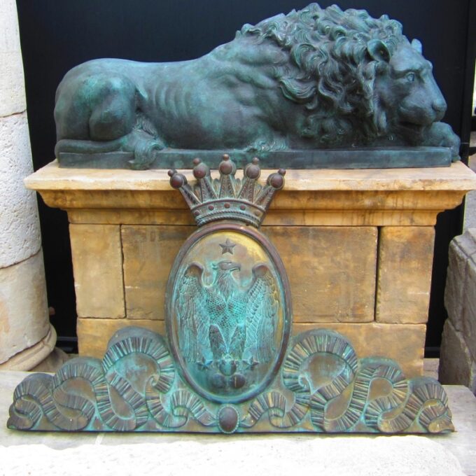Early 19th Century Bronze Family Coat of Arm