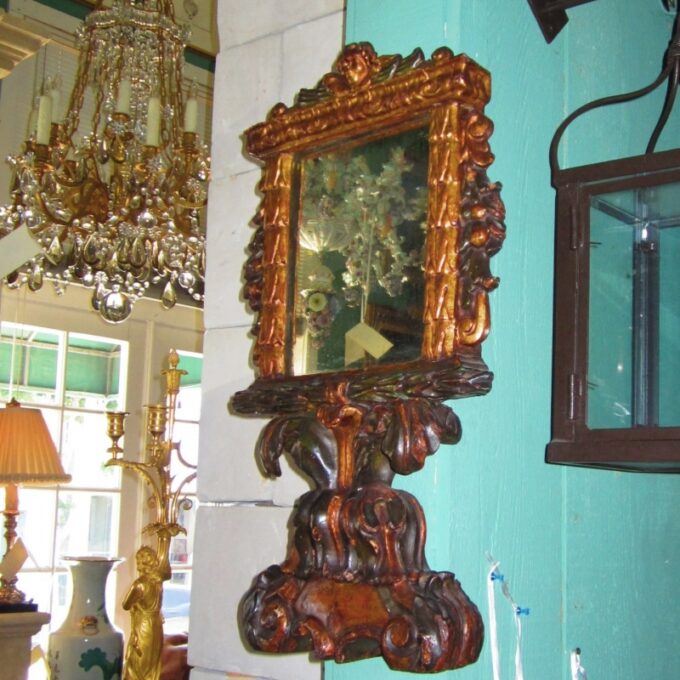 Small 18th Century Continental Mirror - Image 2