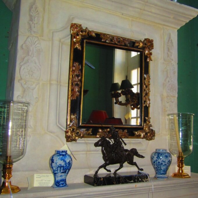 Italian Baroque Ebonized & Partial Gilt Mirror - Image 2