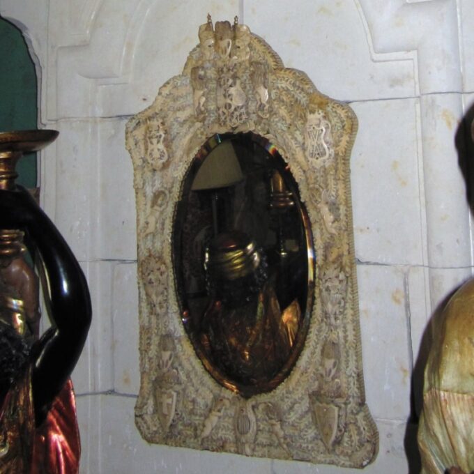 A Good 19th Century Indo Ivory Framed Mirror - Image 2