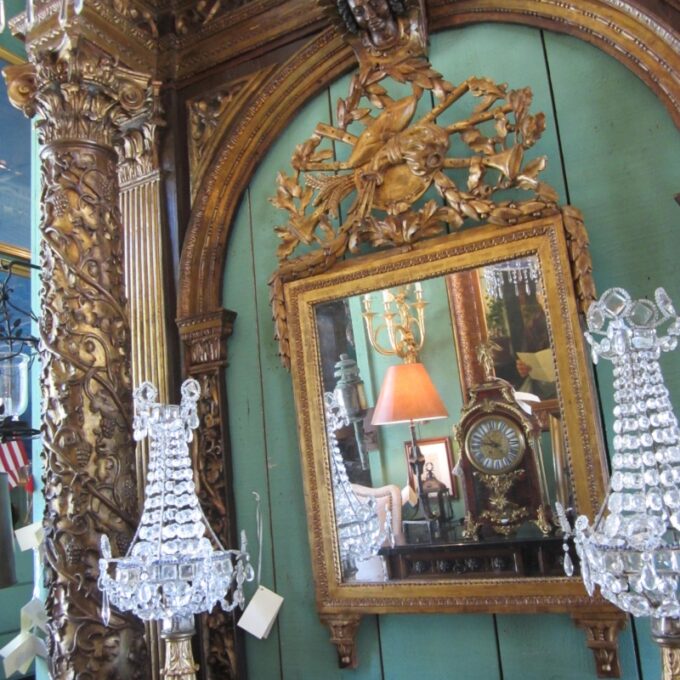 18th Century Louis XVI Provencal Mirror In Bois Doré