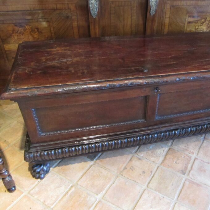 18th Century Italian Tuscan Walnut Cassoni - Image 2