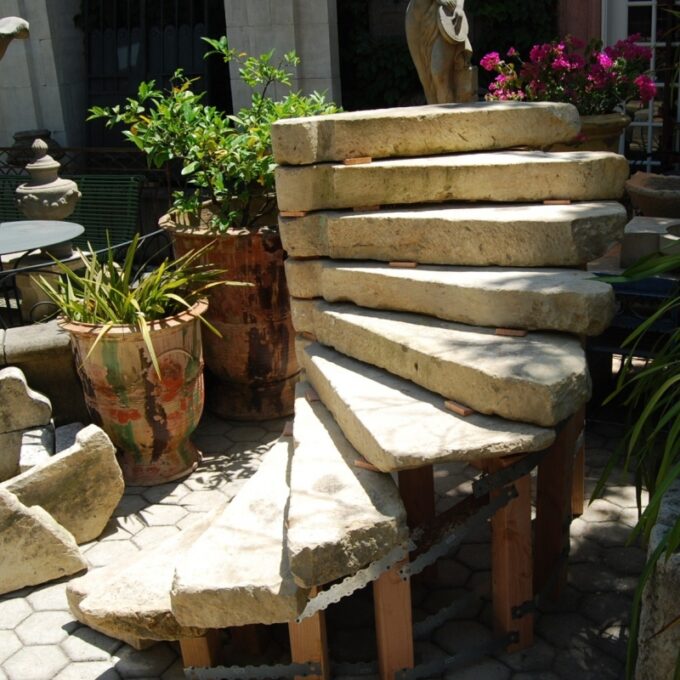 Early Gothic Circular Staircase In Stone