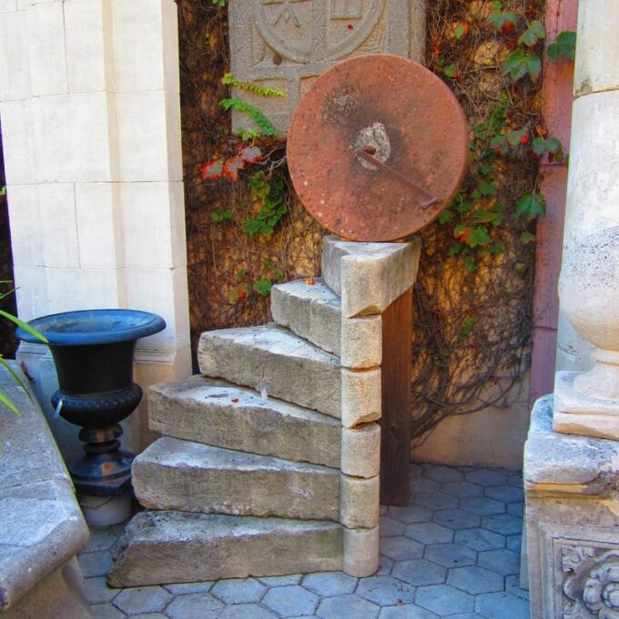 15th Century Gothic Stone Circular Set Of Stairs 9 Steps - Image 2