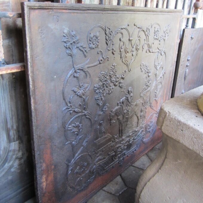 Large Rare and Beautiful 18th Century Rococo Fireplaque - Image 2