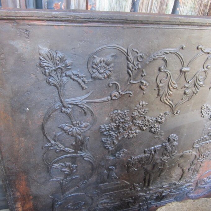 Large Rare and Beautiful 18th Century Rococo Fireplaque - Image 3