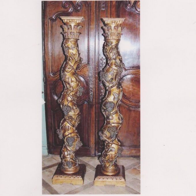 17th Century Gilt Wood Columns - Image 2