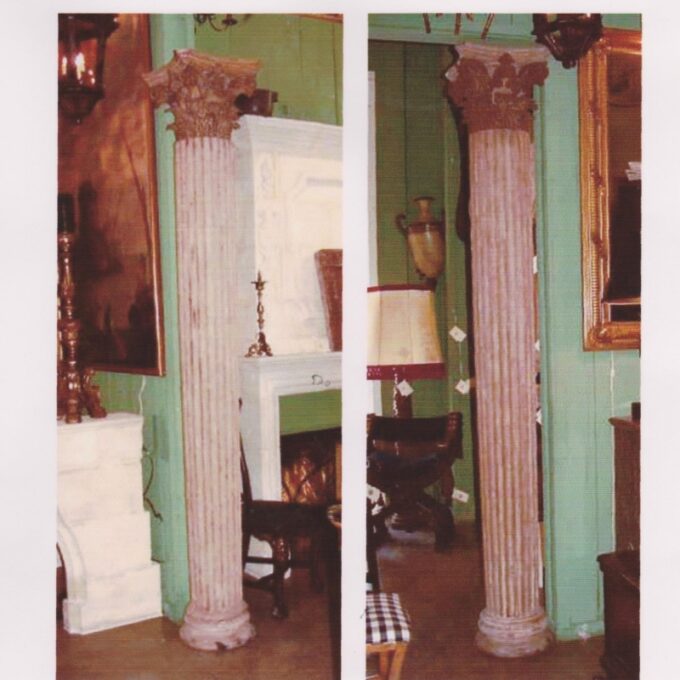 Pair 19th Century Fluted Columns