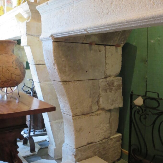 Louis XIV Style Carved Limestone Fireplace - Image 3