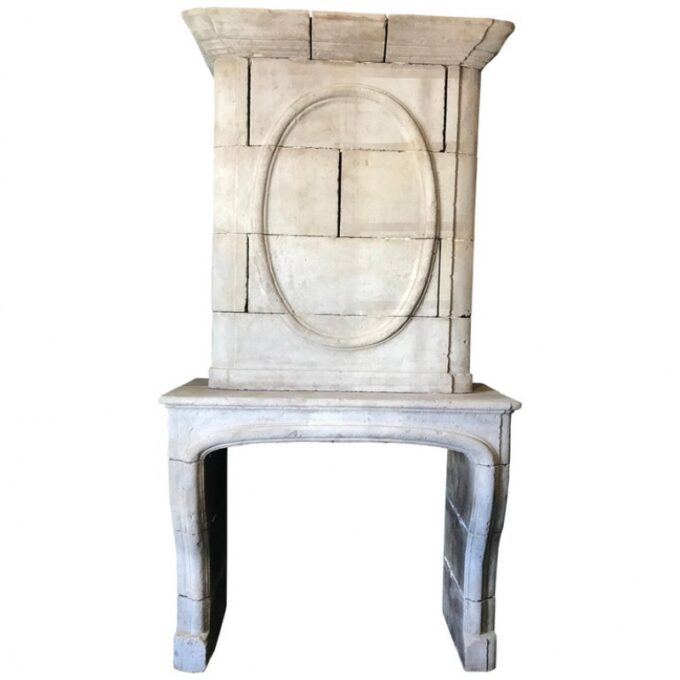 Antique 18th Hand Carved Stone Fireplace Mantle Chimney Mantelpiece Los Angeles