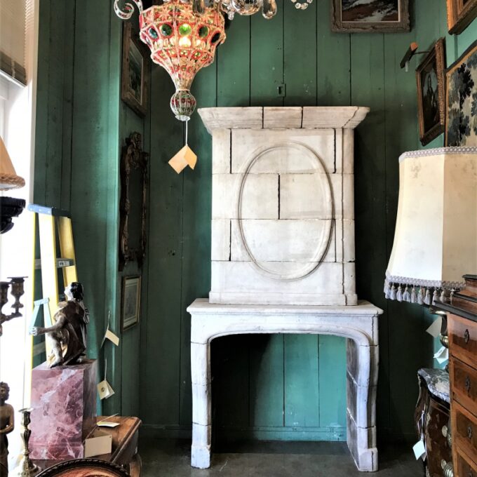 Antique 18th Hand Carved Stone Fireplace Mantle Chimney Mantelpiece Los Angeles - Image 2