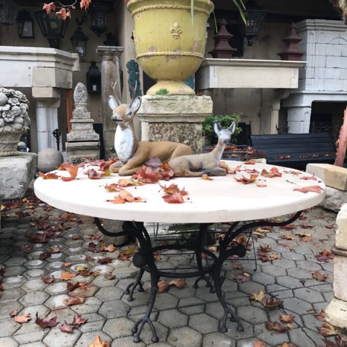 Giacometti Style garden stone Table