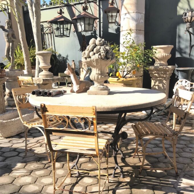 Giacometti Style garden stone Table - Image 3