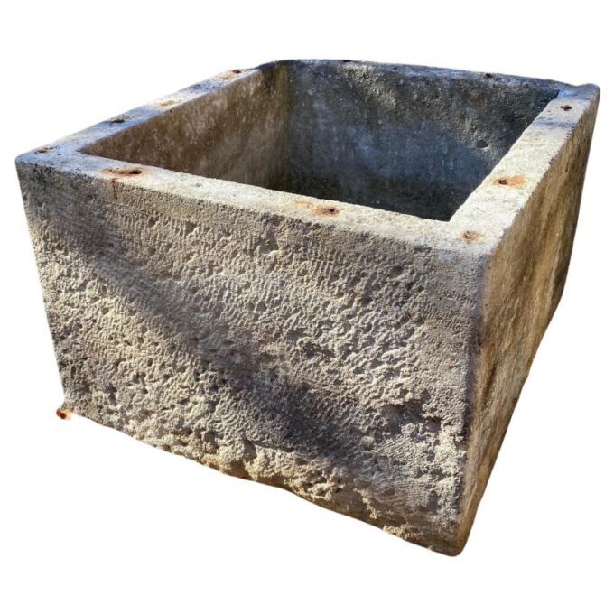 19th Century Farm Sink Carved Stone basin container