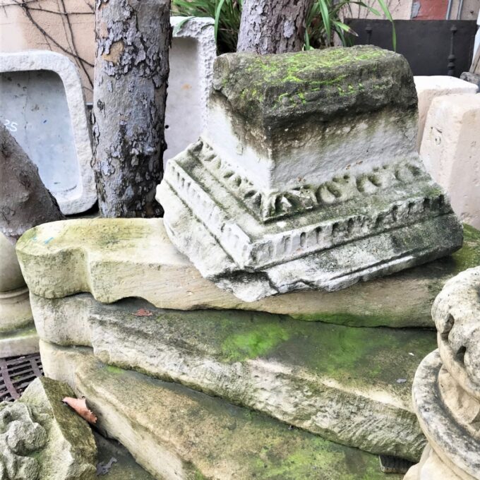 16th C. Hand Carved Capital Stone Base Architectural Element sculpture Pedestal - Image 2