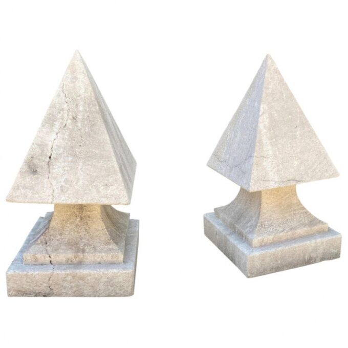 18th C. Pyramid Finials decorative elements
