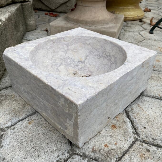 19th Century hand carved marble sink stone - Image 2