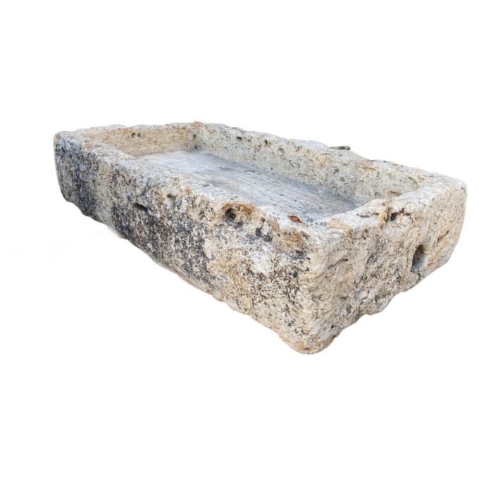 Hand Carved Stone Container Farm Sink Planter Trough Antiques basin herb garden