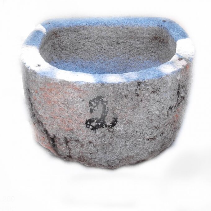 18th Century Round Stone Auge #19 Container