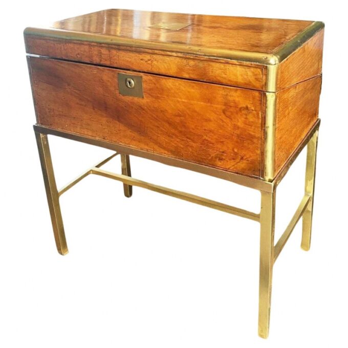 Travel Lap Desk Walnut 19th C. on Stand as side table Decorative Gift antique LA