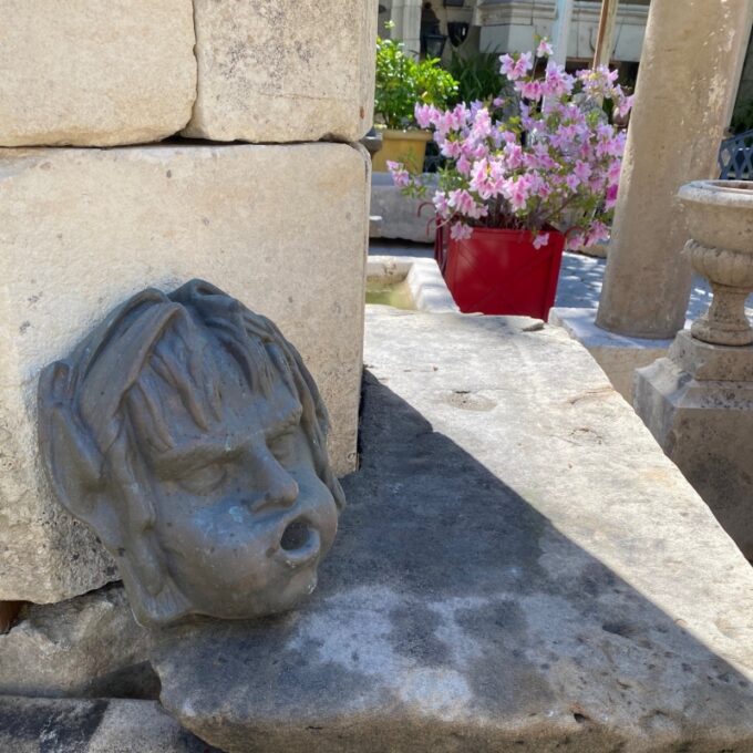 Wall mount Fountain Head Of a Girl Cast Bronze Spout water feature Antiques CA - Image 2