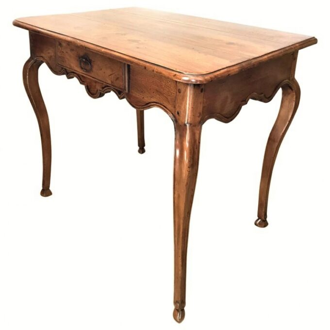 18th Century Provencal hand carved Walnut wood antique writing desk side table