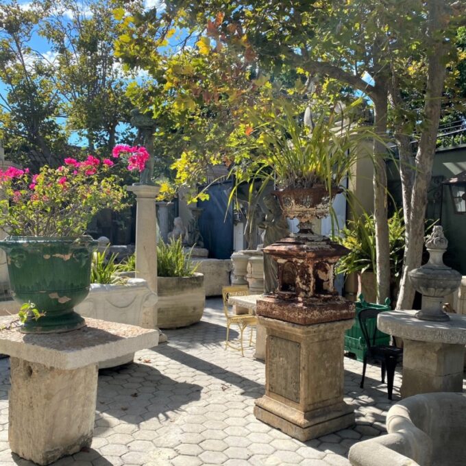 Hand Carved Stone Pedestal Column Post Fountain Base Center block center piece - Image 2
