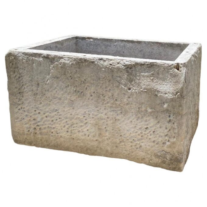 Hand Carved Stone Container Fountain Basin Tub Planter Firepit Trough antiques