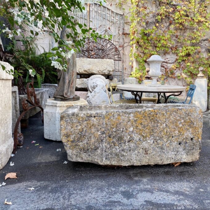 Hand Carved Stone Container Fountain Basin Tub Planter Firepit Trough Antique LA - Image 3