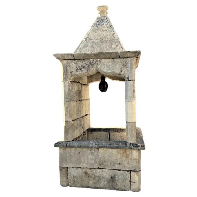 Rare Hand Carved Stone Wellhead cistern Basin Antique Fountain Focal point LA CA