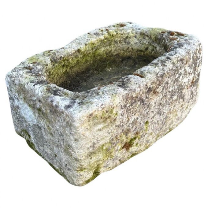 Hand Carved Stone Container Farm Sink Fountain Trough Basin Planter Antique LA