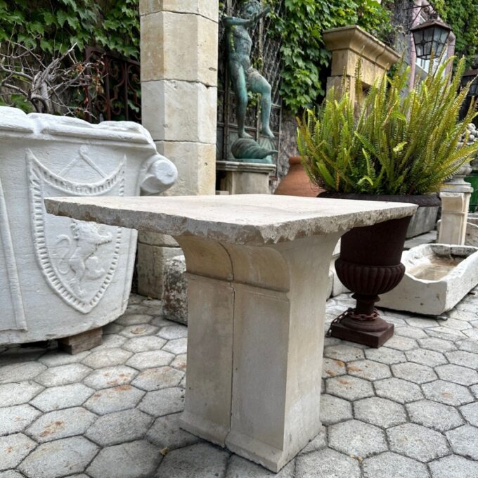 19th Century Hand Carved Stone Antique Garden Coffee Outdoor Indoor Table Farm - Image 2