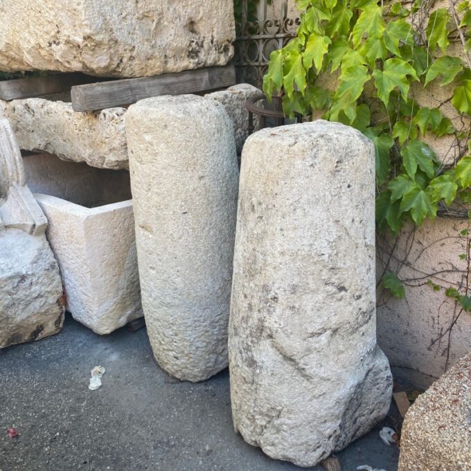 Beautiful 18th Century Stone pedestal bases - Image 3